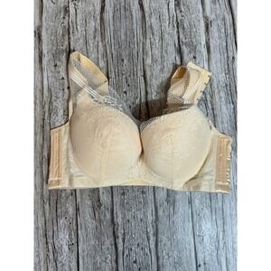 Women's Plus Size Lace Bra‎ 38C Beige